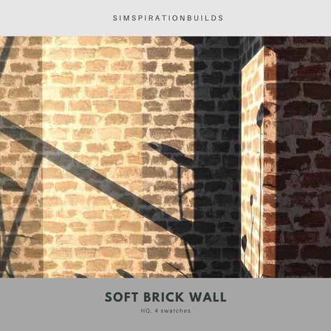 Soft Brick Wall | Patreon Sims 4 Patreon, Sims 4 Dresses, Old Bricks, Sims 4 Cc Finds, Sims 4 Cc, Custom Content, The Sims 4, Brick Wall, The Sims