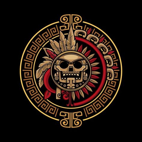 Aztec Graphic Design, Aztec Warrior Tattoo, Aztec Drawing, Aztec Artwork, Aztec Symbols, Aztec Civilization, Aztec Tattoo Designs, Biker Tattoos, Ink Doodles