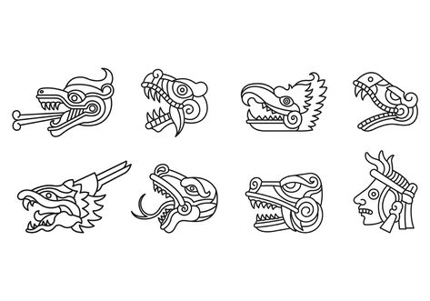 Download the Set Of Quetzalcoatl Symbol Vector 119152 royalty-free Vector from Vecteezy for your project and explore over a million other vectors, icons and clipart graphics! Quetzalcoatl Tattoo, Aztec Symbols, Mayan Tattoos, Mexican Art Tattoos, Mayan Symbols, Aztec Tattoo Designs, Mayan Art, Aztec Tattoo, Tattoo Lettering Fonts