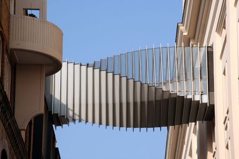 Bridge between the buildings | by Maurice Koop Two House Connected, Parasitic Architecture, Royal Ballet School, The Royal Opera House, Steel Bridge, Weekend Break, Concept Models Architecture, Royal Opera House, Arch Architecture