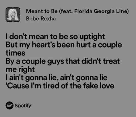 #lyrics @beberexha #meant_to_be #love #heartbreak Lines For Heartbreak, Heartbreak Lyrics, Florida Georgia Line, Cartoon Profile, Cartoon Profile Pictures, Fake Love, Song Playlist, Song Quotes, Profile Pictures