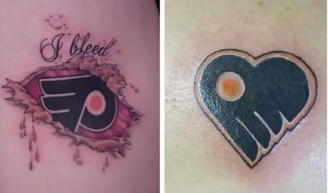 Philadelphia Flyers Tattoo, Philadelphia Flyers, Philadelphia, Tatting, Hockey, Tattoo Ideas, Enamel Pins, Tattoos, Quick Saves