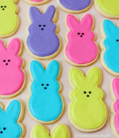 Easter Bunny Cookies, Easter Sugar Cookies, Spring Cookies, Bunny Cookies, Easter Baking, Sugar Cookie Designs, Fancy Cookies, Creative Cookies, Easter Peeps