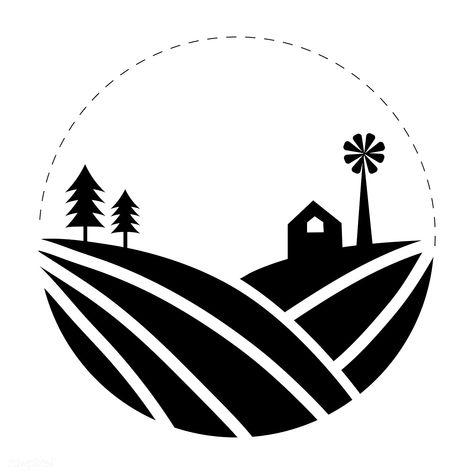 Cultivation of land farming logo illustration | free image by rawpixel.com / busbus Land Logo Design, Windmill Logo, Farming Logo, Energy Logo Design, Farm Vector, Farm Logo Design, Vintage Windmills, City Branding, Energy Logo