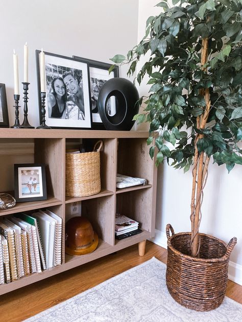 Styling Cube Shelves, Decorate Cube Shelves, Cubby Styling, Cube Shelving Ideas, Style Cube Shelves, Cube Shelf Styling, 6 Cube Organizer Makeover, Cube Shelves Decor, 8 Cube Shelf Living Room