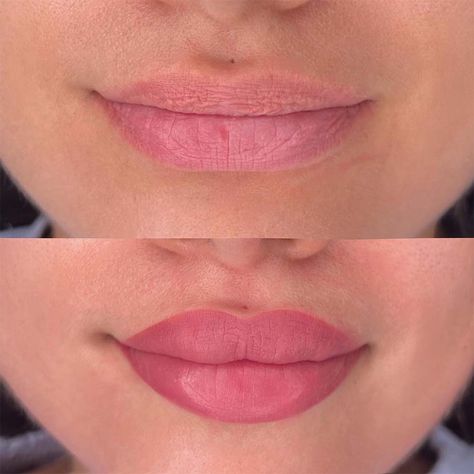 Does Lip Blush Make Your Lips Bigger? Honest Answer Make Your Lips Bigger, Cosmetic Lip Tattoo, Lip Color Tattoo, Rose Lip Color, Wedding Lips, Lip Permanent Makeup, Lip Blushing, Lips Inspiration, Permanente Make-up