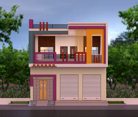 Electrical Drawing, Elevation Interior Design, Front Building Design, Morden House, Single Floor House Design, Commercial Design Exterior, 3d Elevation, Bungalow Style House Plans, House Outer Design