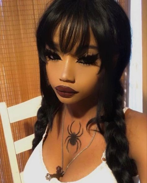 Black Goth Makeup, Vamp Makeup, Dark Makeup Looks, Alt Makeup, Makeup For Black Skin, Brown Skin Makeup, Alt Girls, Alternative Makeup, Ethereal Makeup