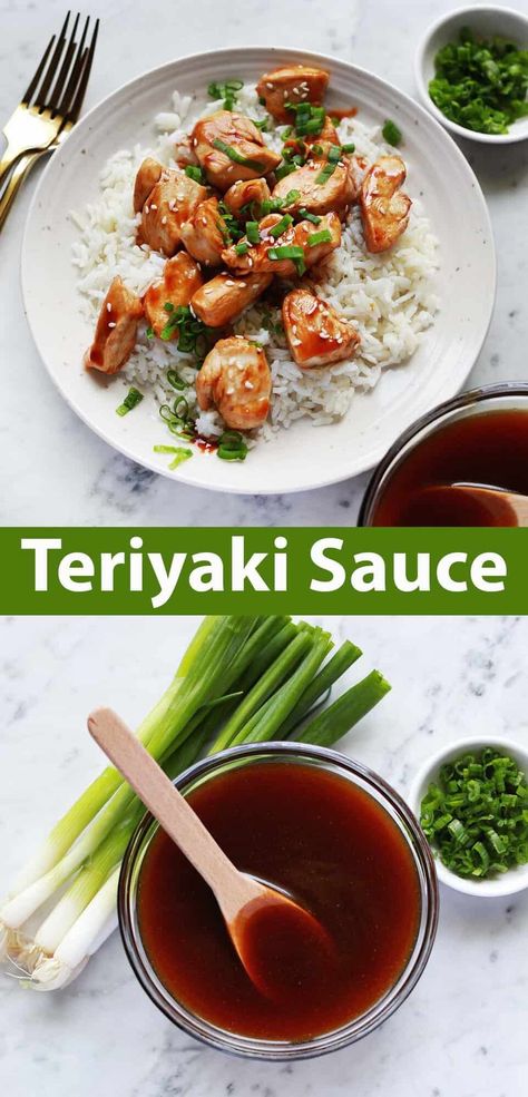 Teriyaki Sauce - A Beautiful Mess Authentic Teriyaki Sauce, Homemade Teriyaki Sauce Healthy, Best Terriaki Sauce, Edo Teriyaki Sauce, Terriyaki Sauce, Teriyaki Glaze, Teriyaki Salmon, Homemade Teriyaki Sauce, Gravy Sauce