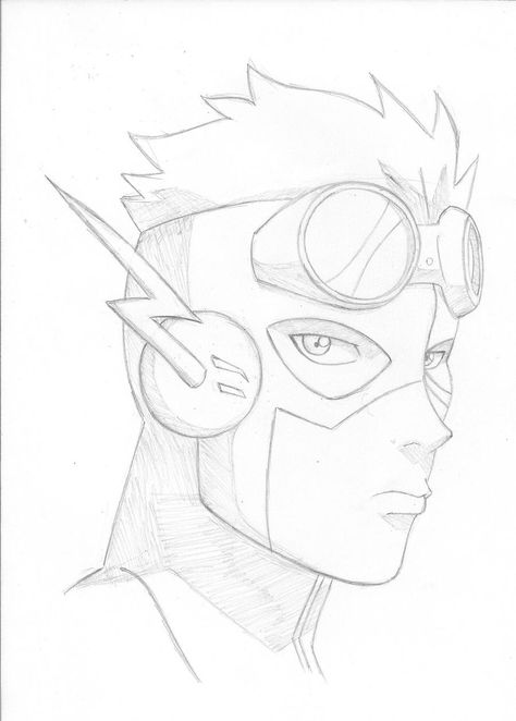 Superhero Sketches, Flash Drawing, Marvel Art Drawings, Avengers Drawings, Comic Art Sketch, Drawing Superheroes, 3d Art Drawing, Kid Flash, Marvel Drawings