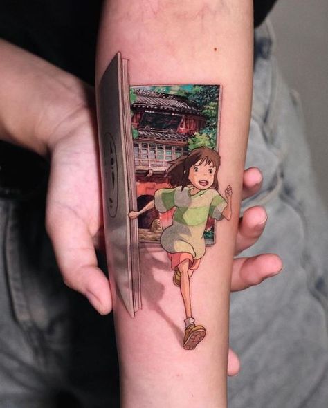 Funny Small Tattoos, Tatuaje Studio Ghibli, Small Crown Tattoo, Anime Tattoo Ideas, Small Tattoos For Men, Colored Tattoo, Small Dog Tattoos, Barcode Tattoo, Small Wolf Tattoo