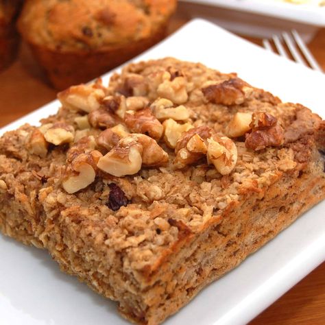 Baked Apple Walnut Oatmeal Apple Walnut Oatmeal, Walnut Oatmeal, Apple Walnut, Apple Cinnamon Oatmeal, Cinnamon Oatmeal, Baked Apple, Oatmeal Bars, Oatmeal Breakfast, Breakfast Bars