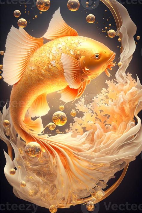 Oriental mythology golden koi. Generative Ai. Gold Coin Wallpaper, Favorite Tattoos, Iphone Dynamic Wallpaper, Lord Balaji, Golden Fish, Flower Canvas Wall Art, Apple Art, Eyeliner Styles, Floral Wallpaper Phone