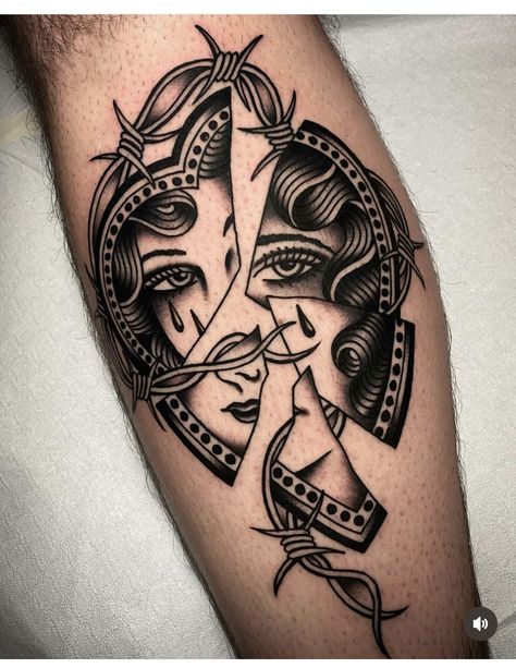 Trad Lady Tattoo, Trad Back Tattoo, Traditional Lady Tattoo, Tattoo Woman Face, Traditional Lady Head, Traditional Tattoo Woman Face, Tattoo Old School Black, Traditional Tattoo Girls, Traditional Tattoo Woman