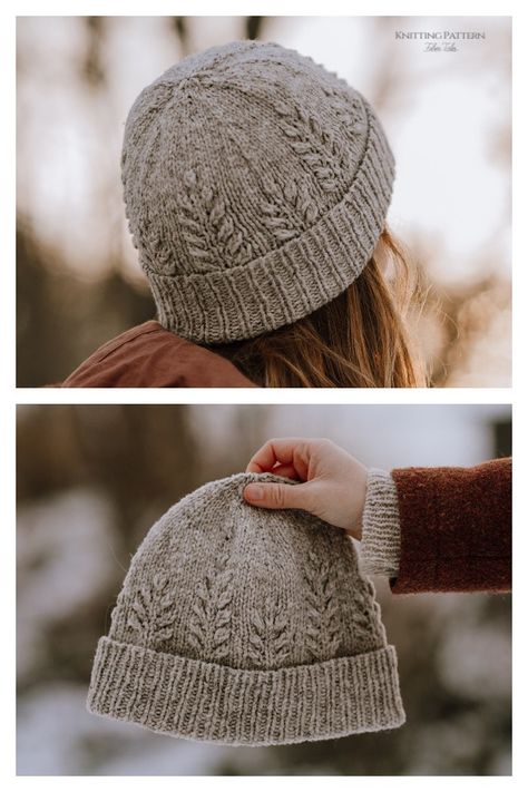 Free Cable Knit Hat, Womens Knitted Hat Pattern, Lopi Hat Knitting Patterns, Top Down Knit Hat Pattern Free, Knit Hat Women, Knit Beanies Womens, Arran Knitted Hat Patterns, Knitted Hat With Brim, Beginner Knitted Hat