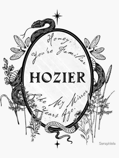 Poster Hozier, Hozier Art, Hozier Poster, Art Fan, Fan Poster, Black And White Stickers, Sticker Printer, Poster Music, Music Tattoo