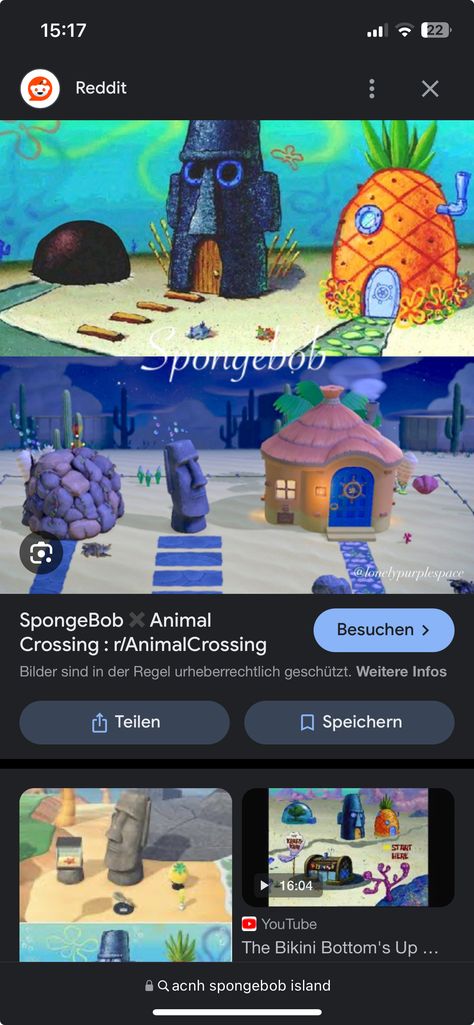 Animal Crossing Spongebob Design, Animal Crossing Spongebob, Acnh Builds, Spongebob Theme, Spongebob Painting, Animal Crossing Memes, Acnh Design, Acnh Ideas, Animal Crossing Game