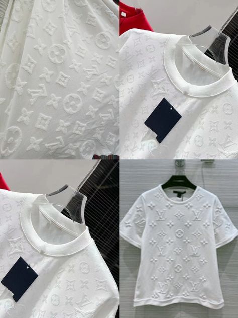 LV Designer Monogram Towelling Jacquard Fabrics TUYF573 for Blouses, T-shirts, Tees, Shorts, Pants, Shirts, Tops, etc. Lv Tshirts Women, Lv T Shirt, Lv Sweatshirt, Dior Monogram Shirt, Luxury Monogram Print Crew Neck T-shirt, Jacquard Design, Shorts Pants, Jacquard Fabric, Shirts Tops