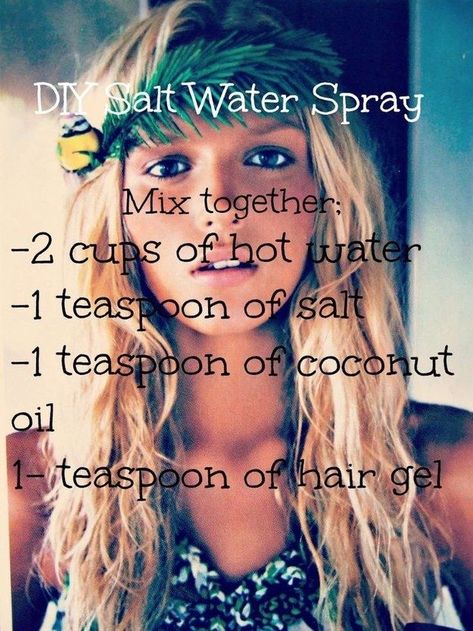 DIY Beach Waves Hair style Beachy Hair, Sea Salt Spray, Beachy Waves, Long Blonde, Water Spray, Long Blonde Hair, Hair Gel, Beach Hair, Beach Waves