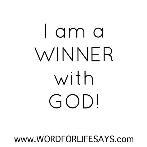 You are a winner with God...#success #quest Guidance Prayer, We Are More Than Conquerors, More Than Conquerors, I Am A Winner, Prayer Inspiration, Romans 8 37, Believe In Yourself Quotes, Country Interiors, Family Forever