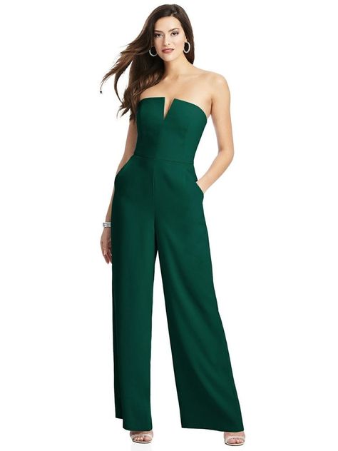 Jumpsuit Outfit Wedding, Outfits Jumpsuit, Bridesmaids Jumpsuits, Jumpsuit Fall, Dessy Collection, Jumpsuit With Pockets, Crepe Jumpsuit, Men's Ties, Outfit Wedding