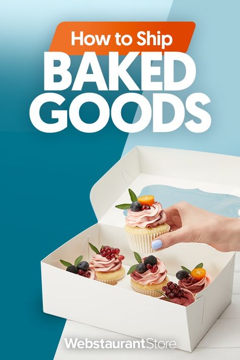 How to Ship Baked Goods Baked Goods Packaging, Bakery Owner, Unfrosted Cake, Shipping Cookies, Japanese Bread, Home Bakery Business, Bakery Store, Pastry Brush, Bakery Business Cards