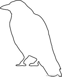 Raven Template Free Printable, Crow Patterns Printable, Crow Template Free Printable, Crow Craft Preschool, Crow Coloring Page, Crow Template, White Raven Art, Wwe Coloring Pages, Crow Illustration