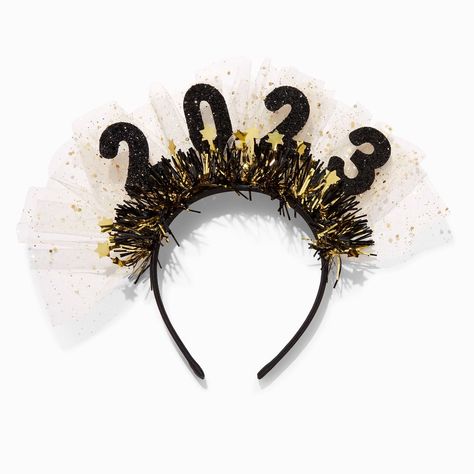 Hair With A Headband, Tinsel Headband, New Year Headband, Hair Bows Diy Ribbon, Tulle Headband, New Year Hairstyle, Birthday Donuts, Paper Flower Art, Christmas Hair Accessories