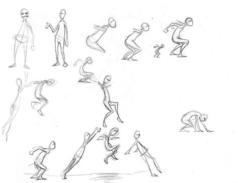 Jump Poses Drawing, How To Draw Someone Jumping, Cartoon Jumping Pose, Jumping Down Pose Drawing, Drawing Jumping Poses, People Jumping Reference, Character Jumping Pose, Jumping Pose Drawing, Jump Reference Action Poses