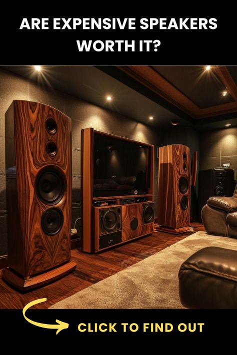 Elevate Your Listening: Understand the hype around high-end speakers. We explore the factors that contribute to audio quality and whether premium speakers offer a noticeably better experience. Big Speakers In Living Room, High End Speakers, Big Speakers, Surround Speakers, Tower Speakers, Better Job, Best Speakers, Home Theater Speakers, Audio Room