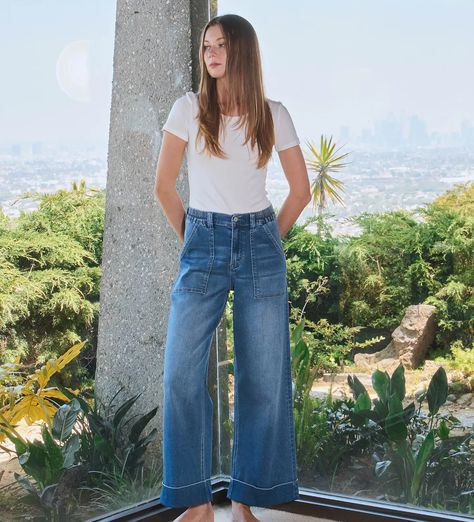 Discover the perfect blend of comfort, style and quality with our newest available fall jeans! Flattering fits and top-notch fabrics for the ultimate wardrobe upgrade while being the perfect season transition!✨🍃 • • • #thecoopdallas #dallasboutique #dallasshopping #dallasfashion #dallasstyle #fallfashion #denimstyle Baggy Wide Leg Jeans, Nora Fleming Minis, Double Cuff, Pajama Dress, Closet Essentials, Wide Jeans, Sweater Blouse, High Jeans, Wide Leg Jeans