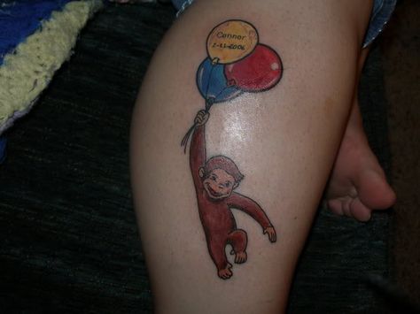 curious george tattoos | Thread: I got my first tattoo tonight Curious George Tattoo, George Tattoo, Tattoos Pictures, Graffiti Tattoo, Love Balloon, Curious George, Tattoo Design Drawings, First Tattoo, Love Tattoos