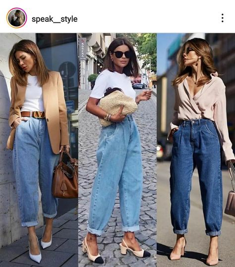 Slouchy Jeans Outfit, Looks Jeans, Slouchy Jeans, Mom Jeans Outfit, Outfit Jeans, Mode Inspo, Vogue Fashion, Mode Inspiration, Street Style Outfit