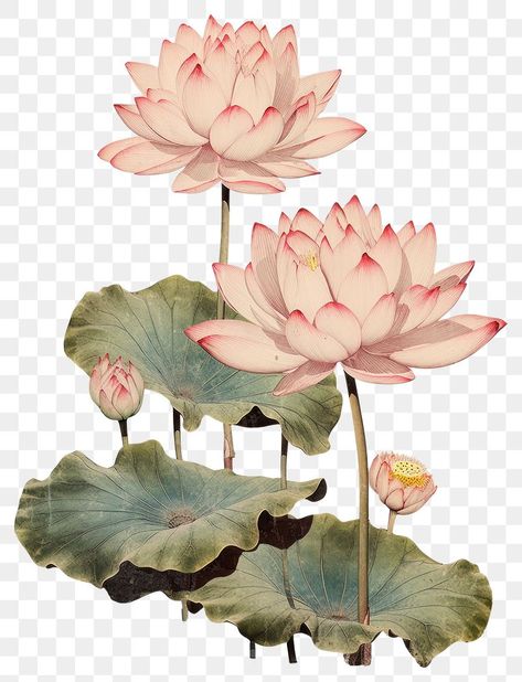 Lotus Flower Png, Lotus Flower Plant, Lotus Illustration, Aesthetic Pngs, Png Elements, Scrapbook Flowers, Lotus Pond, Plant Aesthetic, Awesome Designs