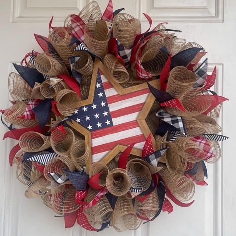 PRICES MAY VARY. Perfect patriotic accent: This 4th of July wreath showcases your American pride with an eye-catching American flag design. Durable and realistic: This artificial wreath is made to last, with lifelike greenery and vibrant hues that capture the spirit of summer. Ideal for any occasion: Celebrate Independence Day, Memorial Day, or any patriotic event with this stunning front door wreath. Versatile decoration: Hang this wreath anywhere from your front porch to your living room, and 4th Of July Wreaths, Patriotic Door Wreath, Memorial Day Wreaths, Home Party Decor, Artificial Wreath, Patriotic Wreath, American Pride, Flag Design, Door Wreath