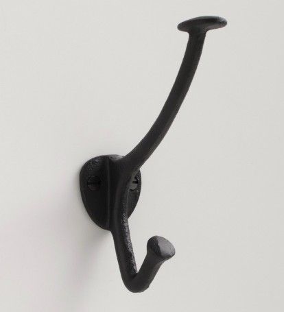 Charter Cast Iron Hook: Remodelista Hallway To Bedrooms, Schoolhouse Electric, Cast Iron Hooks, Hanging Hats, Iron Hook, Hat Hooks, Kitchen Hardware, Drawer Hardware, Christopher Knight