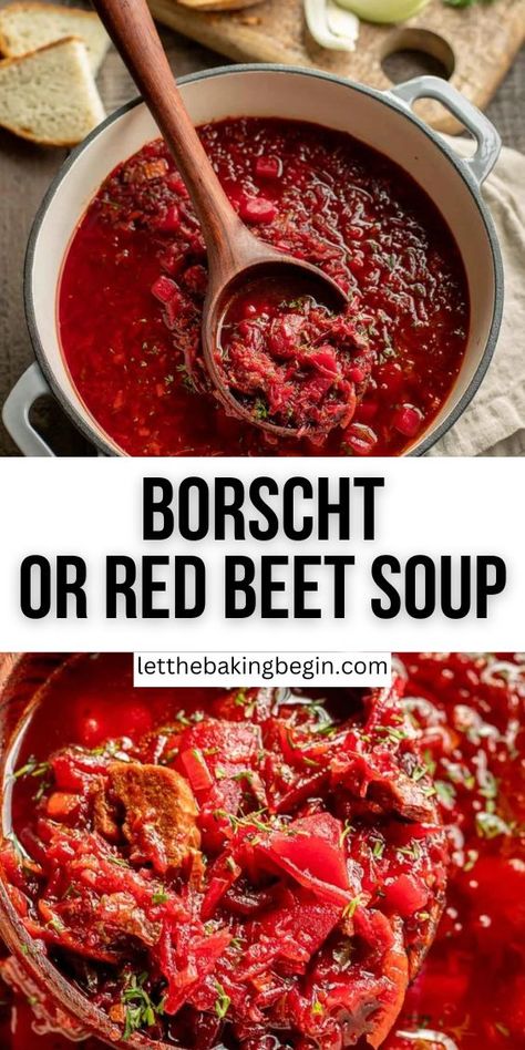 Borscht is the most popular soup at our house. I start off my borscht by cooking a chunk of beef and then add lots of red beets, sautéed vegetables, potatoes and beans for a nice bowl of homey comfort food. This is a family favorite and the first thing my kids ask for when we come from vacations.