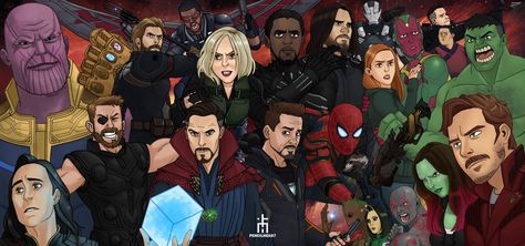 Infinity War by pencilHead7 Marvel Avengers Wallpaper Hd 4k, Marvel 4k Wallpaper, Avengers Drawings, Marvel Wallpaper Hd, Avengers Cartoon, Drawing Superheroes, Marvel Comics Superheroes, Avengers Wallpaper, Marvel Posters