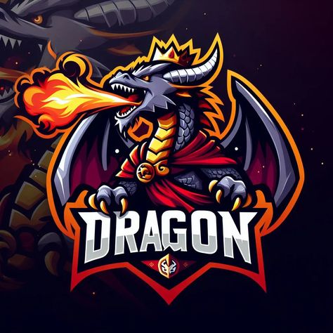 I will make an amazing dragon, fire dragon,angry dragon mascot logo for you Angry Dragon, Logo For Gaming, Dragon Mascot, Logo Dragon, Dragon Logo, Sport Logo Design, Dragon Fire, Logo Mascot, Esports Logo