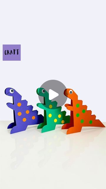 Dinosaur Construction Paper Crafts, Paper Cup Dinosaur Craft, Construction Paper Dinosaur, Make A Dinosaur Craft, Paper Crafts Dinosaur, Dinosaur Art And Craft Preschool, Dino Paper Craft, How To Make A Dinosaur, Dino Egg Craft