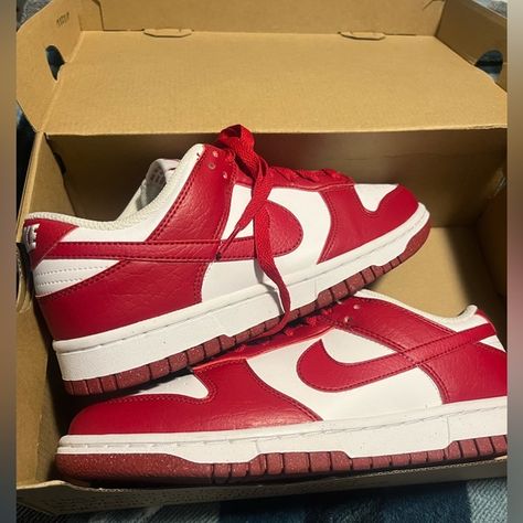 Nike Next Nature Gym Red Dunk Low Size 8 1/2 Womens Gym Red Dunks, Red Dunk Low, Red Dunks, Quince Shoes, Dunk Low, Outfits Ideas, Shoe Game, Nike Dunks, Quince