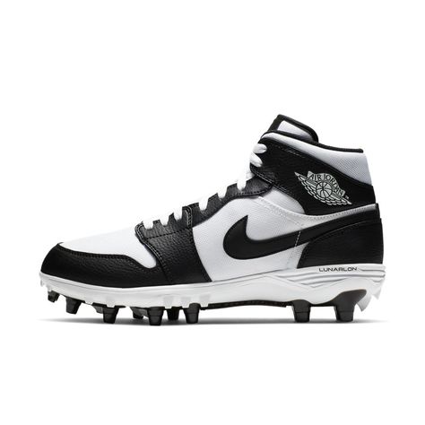 Jordan 1 TD Mid Men's Football Cleat Size 8 (White/Black) AR5604-100 Check more at https://www.frugalmalefashion.org/product/jordan-1-td-mid-mens-football-cleat-size-8-white-black-ar5604-100/ Jordan Baseball Cleats, Air Jordan 1 Panda, Jordan Cleats, Jordan 1 Panda, American Football Cleats, Baseball Drip, Travis Scott Shoes, Jordans Retro, Baseball Accessories