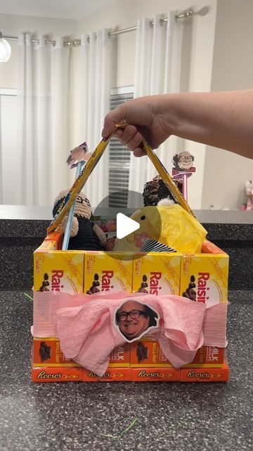 Heather Castillo | The Super Family on Instagram: "Here it is… My daughter’s Danny DeVito themed Easter Basket. What do you think? #candybox #imadeit #easter #easterbasketideas #dollargeneralfinds #dannydevito #itsalwayssunnyinphiladelphia" Candy Box Easter Basket, Box Candy Easter Basket, Dinosaur Easter Basket, Cadbury Easter Eggs, Easter Basket Themes, Danny Devito, It's Always Sunny In Philadelphia, Candy Boxes, Easter Baskets