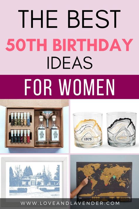 Hooray for turning 50! It’s a huge milestone that should be absolutely celebrated to the nines, and it’s definitely NOT the birthday to scrimp on a gift. You need to find the best 50th birthday gift ideas ever, and lucky for you, you’ve come to the right place. Read this article on the Best 50th Birthday Ideas for Women! Don't left out, pin now! #birthday #50thbirthday #birthdaygifts #birthdaycelebration #gifts Personalized 50th Birthday Gifts, 50th Birthday Handmade Gifts, Cute 50th Birthday Gift Ideas, 50thbirthday Gift Ideas For Women, Birthday Gift Ideas 50th, Homemade 50th Birthday Gifts, Mother 50th Birthday Gift Ideas, Gifts For Someone Turning 50, Gifts For Mom 50th Birthday