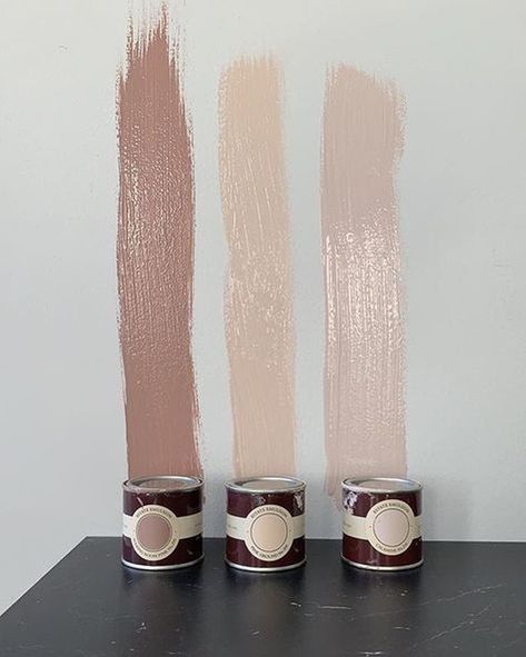 3 fabulous Farrow & Ball pinks! Left to right, Sulking Room Pink, Pink Ground and Calamine.  Pink is the HOT neutral for 2020!  Stop in to see the other beautiful Pink paints in their line.  Sent via @planoly #planoly @patrickstreetinteriors #interiordesign #frederickmd #getitdowntown #customdesign #farrowandball #finepaintsofeurope #bespokewindowtreatments #readymadewindowtreatments #furniture #homedecor #arearugs #sulkingroompink #pinkground #calamine Bedrooms Pink, Salon Makeover, Light Pink Bedrooms, Pink Bedroom Walls, Bedroom Wall Colors, Pink Bedrooms, Bedroom Walls, Newport Ri, Bedroom Paint