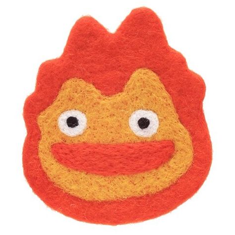 Calcifer Howl's Moving Castle, Howl's Moving Castle, Pot Stand, Punch Needle Patterns, Felt Sheets, Punch Needle Embroidery, Howls Moving Castle, Diy Rug, Mug Rug