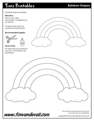 Rainbow Templates Felt Rainbow Pattern, Rainbow Template, Quiet Book Templates, Printable Sticker Sheets, Felt Crafts Patterns, Printable Ideas, Shape Templates, Felt Pattern, Rainbow Decorations