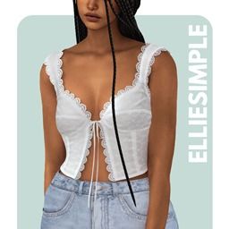 Lace Tank Top
5.6K Downloads | Create a Sim Feminine Shirts, Sims 4 Dresses, Best Mods, 4 Dresses, Lace Tank Top, Lace Tank, Shirt Outfit, Sims 4, Tank Top