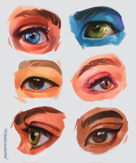 Digital Art Eyes, Eye Study, Art Eyes, Drawing Digital, Digital Painting Tutorials, Human Art, Sketch Drawing, Anatomy Art, Eye Art