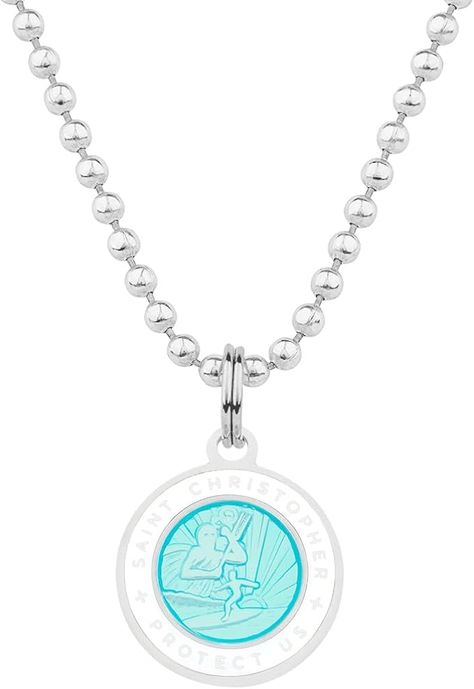 Amazon Necklaces, Back Necklaces, Amazon Favs, Surf Necklace, Trendy Necklace, St Christopher, Back Necklace, Saint Christopher, Trendy Necklaces